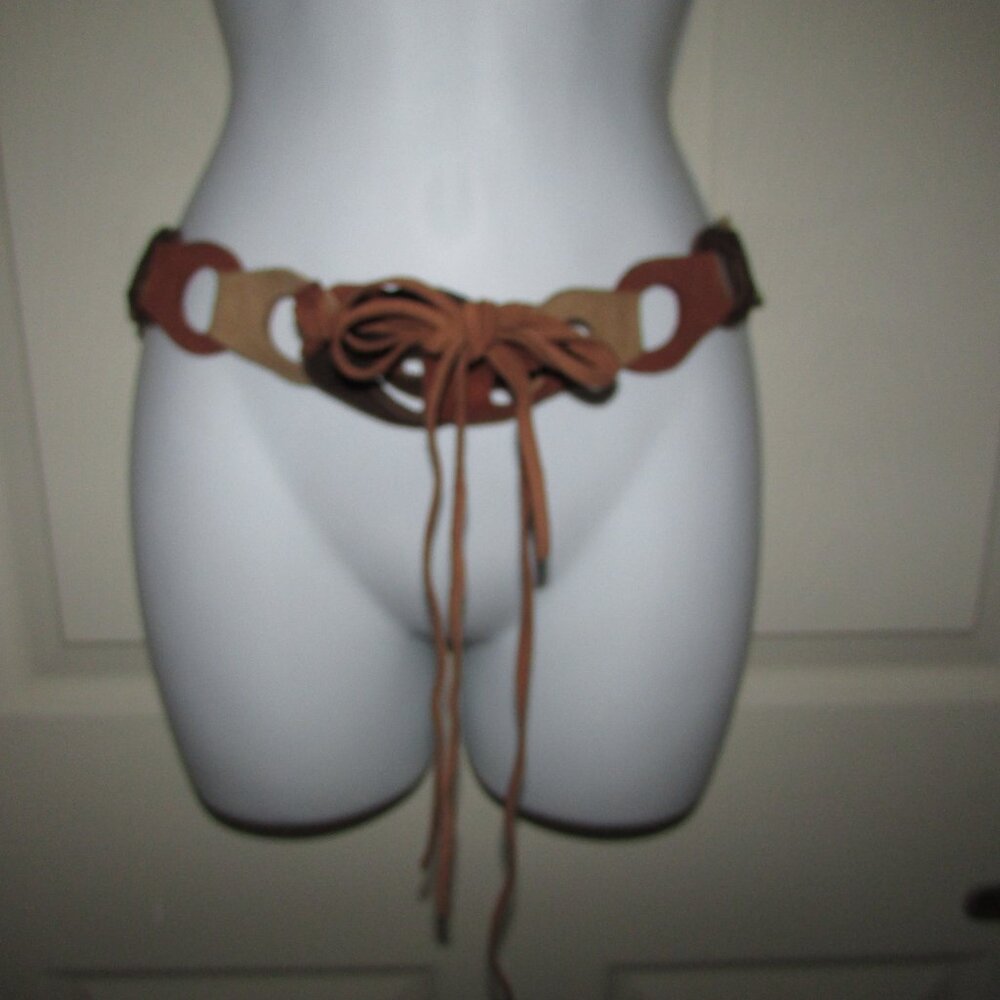 Aldo Suede Loop Link Boho Belt - Large - NEW - Picture 5 of 5